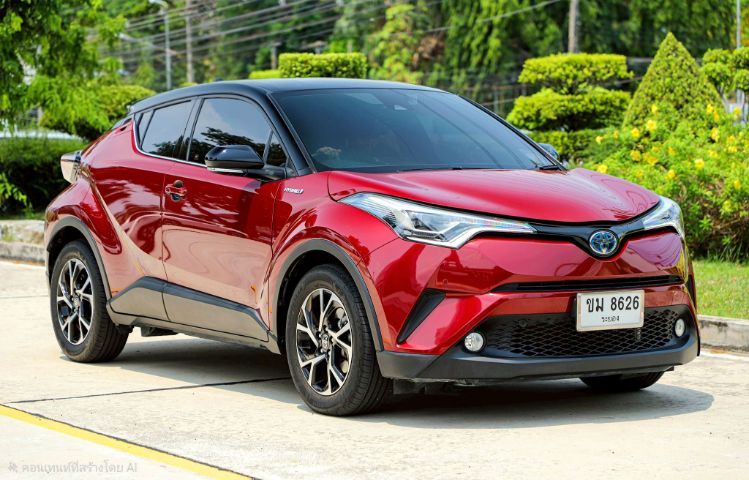 รถ Toyota C-HR 1.8 Hybrid Premium Safety สี แดง