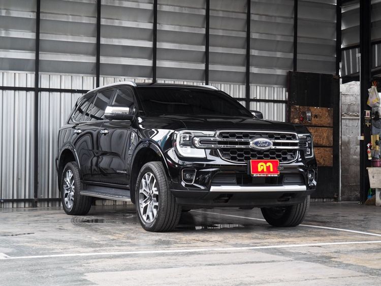 Ford Everest 2023 2.0 Bi-Turbo Titanium+ 4WD Utility-car ดีเซล ไม่ติดแก๊ส เกียร์อัตโนมัติ ดำ รูปที่ 2