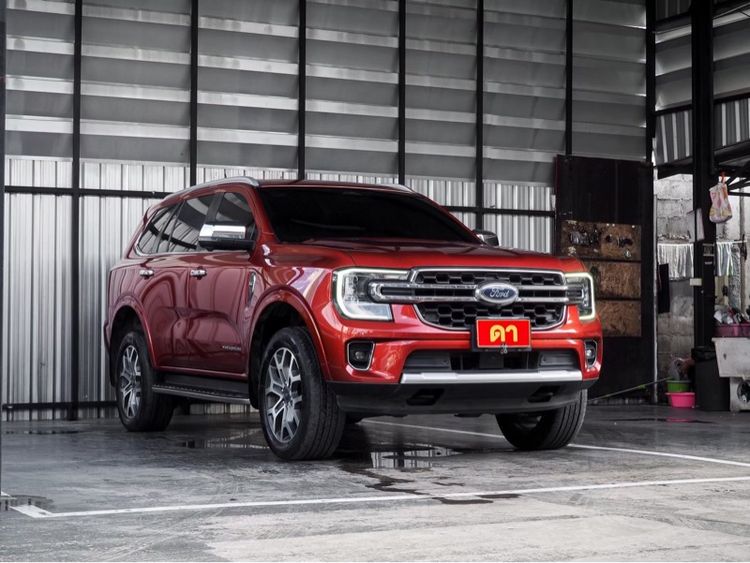 Ford Everest 2023 2.0 Bi-Turbo Titanium+ Utility-car ดีเซล ไม่ติดแก๊ส เกียร์อัตโนมัติ ส้ม รูปที่ 2