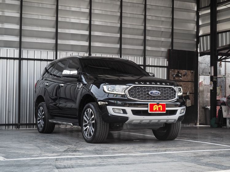 Ford Everest 2022 2.0 Titanium Plus Utility-car ดีเซล ไม่ติดแก๊ส เกียร์อัตโนมัติ ดำ รูปที่ 2