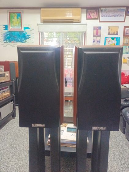 อื่นๆ อื่นๆ ลำโพงขนาดใหญ่ ขาย ลำโพง วางหิ้ง Sherman (Technology by Germany) + ขาตั้ง KTT 4 เสา สวยงาม พร้อม Spike 8 ตัว