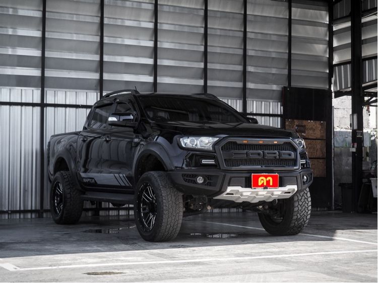 Ford Ranger 2022 2.2 Hi-Rider XLT Pickup ดีเซล ไม่ติดแก๊ส เกียร์ธรรมดา ดำ รูปที่ 2
