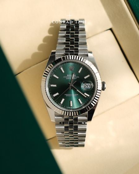 New Rolex Datejust 126334 Mint Green Dial Jubilee 2026 41mm. Fullset 100 รูปที่ 5