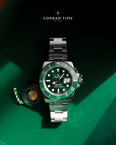 Rolex Submariner 116610LV 'Hulk Green Dial Oyster Steel 2017 40mm. Fullset  รูปที่ 2
