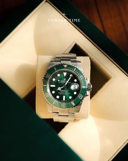 Rolex Submariner 116610LV 'Hulk Green Dial Oyster Steel 2017 40mm. Fullset  รูปที่ 3