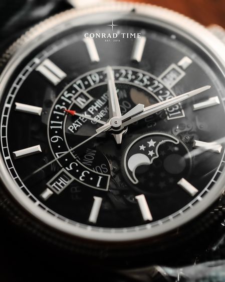 New Patek Grand Complications 6159G-001 Perpetual Calendar Skeletonized Dial Black Fabric Strap 2025 39.5mm. Fullset  รูปที่ 2