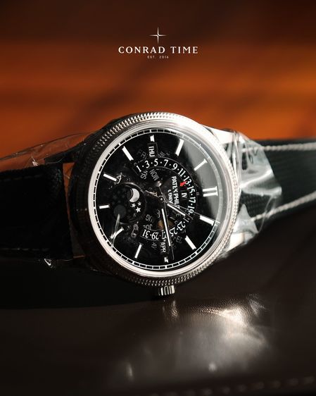 New Patek Grand Complications 6159G-001 Perpetual Calendar Skeletonized Dial Black Fabric Strap 2025 39.5mm. Fullset  รูปที่ 4
