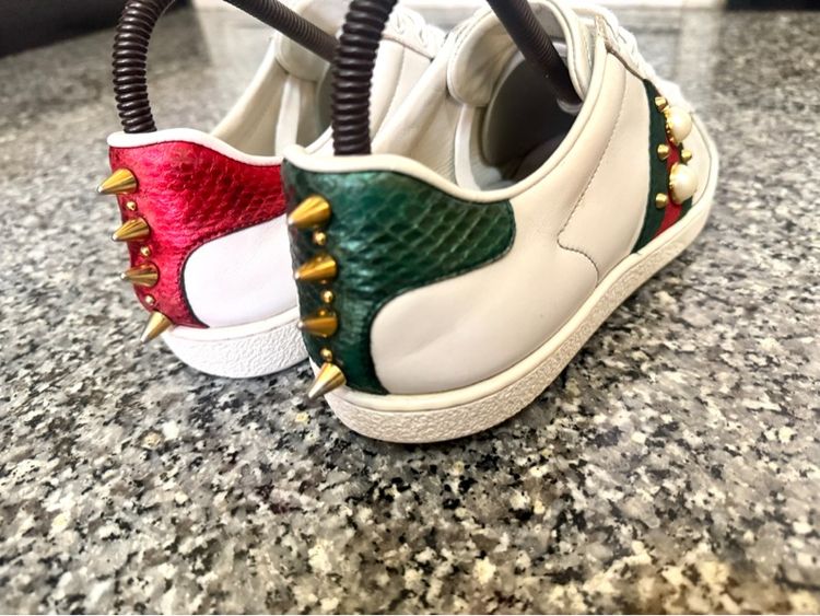 Gucci Ace Studded Pearl Spikes เบอร์37.5 รูปที่ 4