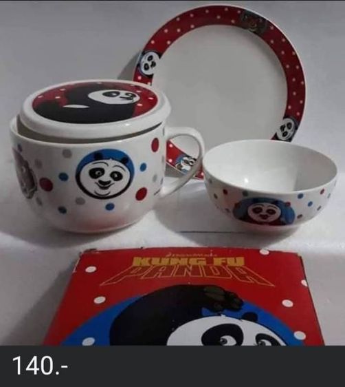 ชุดจานเซรามิคกังฟูแพนด้าครบชุด 150 บาทรวมส่ง