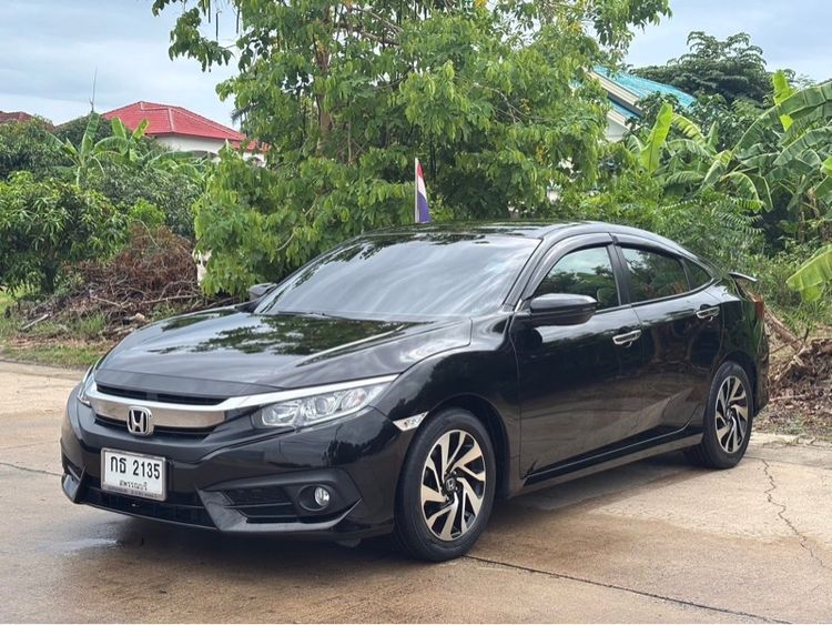 Honda Civic 2017 1.8 EL i-VTEC Sedan เบนซิน ไม่ติดแก๊ส เกียร์อัตโนมัติ ดำ