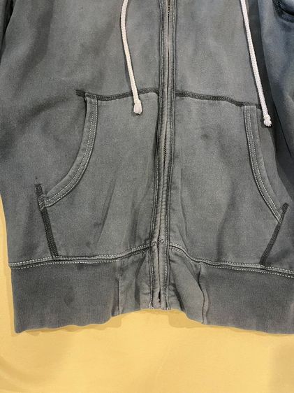Gap Vintage Washed Zip Hoodie สีเทาเฟด งานเก่า USA Mood ใส่ชิลมาก 🔥 รูปที่ 7