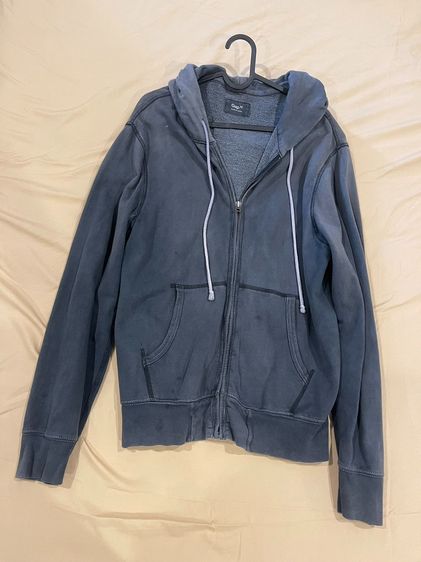 Gap Vintage Washed Zip Hoodie สีเทาเฟด งานเก่า USA Mood ใส่ชิลมาก 🔥 รูปที่ 8