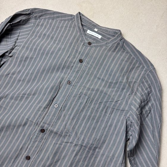 เสื้อเชิ้ต​ French Linen Mix Japan edition คอจีน Size L 