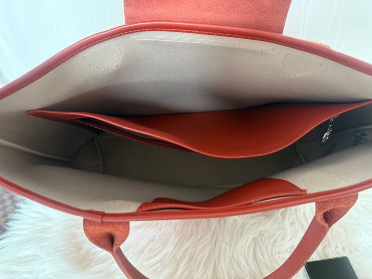 like new LE PLIAGE CITY L TOTE BAG TERRACOTTA - Canvas  รูปที่ 11