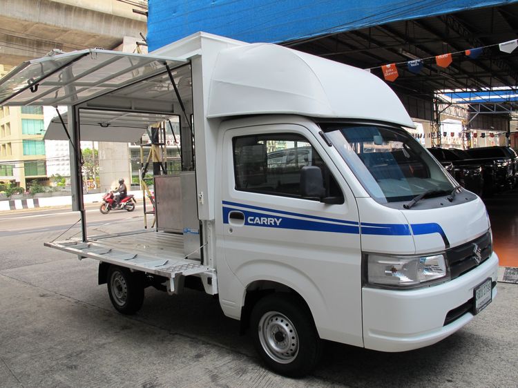 Suzuki Carry 2022 1.5 Pickup เบนซิน ไม่ติดแก๊ส เกียร์ธรรมดา ขาว รูปที่ 3