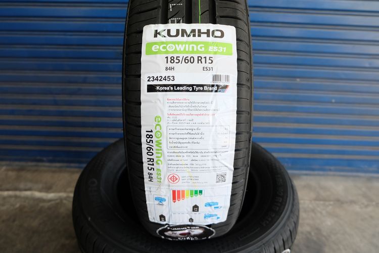 🐳ยางใหม่ Kumho รุ่น Ecowing ES31 ขนาด 185 60R15 ปี26  รูปที่ 2