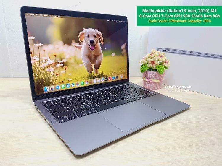 Apple Macbook Air แมค โอเอส 8 กิกะไบต์ อื่นๆ ไม่ใช่ MacbookAir (Retina13-inch, 2020) M1 8-Core CPU 7-Core GPU SSD 256Gb Ram 8Gb SpaceGray แบต 100 สุดคุ้ม น่าใช้งาน