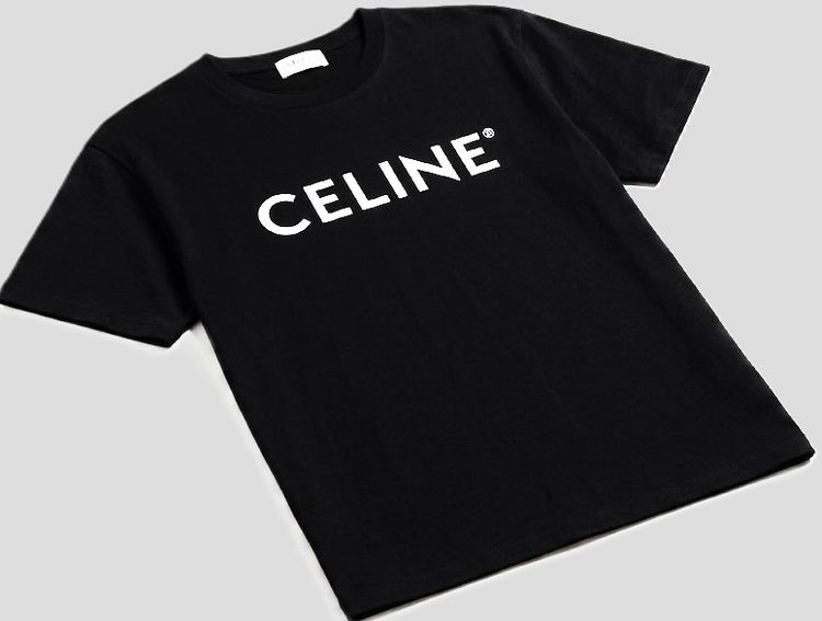 CELINE Cotton Jersey T-Shirt Made in France รูปที่ 5