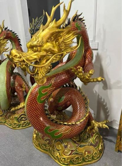 ✨มังกรคู่เคลือบสลับสี (景泰蓝 - จิ่งไท่หลาน 