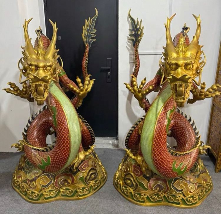 ✨มังกรคู่เคลือบสลับสี (景泰蓝 - จิ่งไท่หลาน  รูปที่ 3