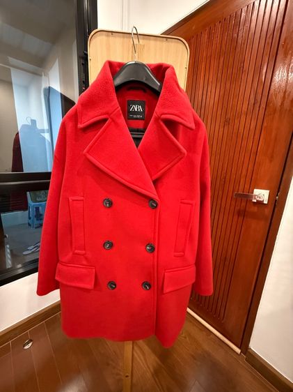 เสื้อ coat สีแดง Zara รูปที่ 4