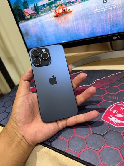 iPhone 15 Pro Max 256GB Blue Titanium เดิมๆ สภาพสวย เครื่องศูนย์แท้ จอแท้ลื่น สอบถามได้ครับ