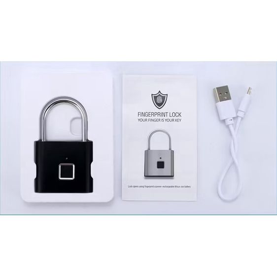 แม่กุญแจ สแกนลายนิ้วมือ Fingerprint Lock กุญแจลายนิ้วมือ Smart lock กุญแจล็อคกระเป๋า รูปที่ 5