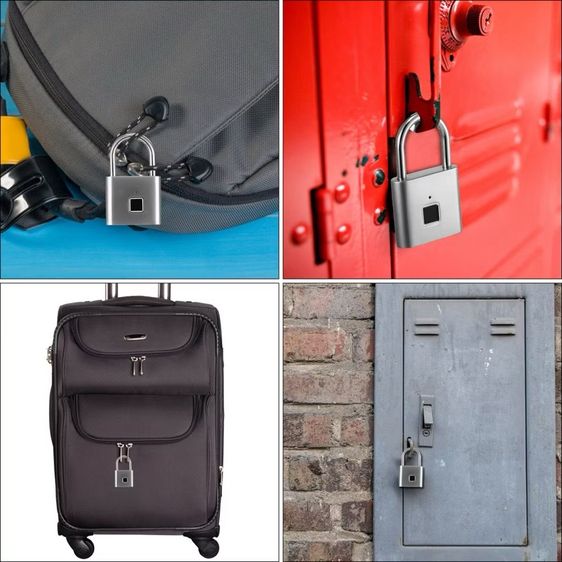 แม่กุญแจ สแกนลายนิ้วมือ Fingerprint Lock กุญแจลายนิ้วมือ Smart lock กุญแจล็อคกระเป๋า รูปที่ 9