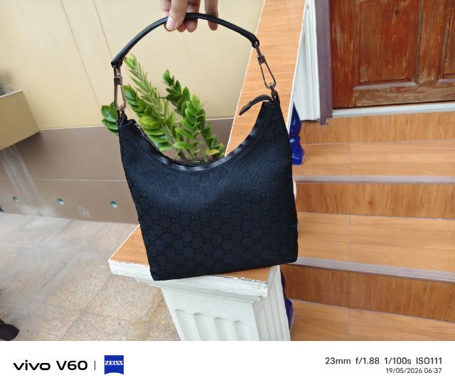 ไม่ระบุ ดำ ผ้า Vintage gucci hobo bagแท้