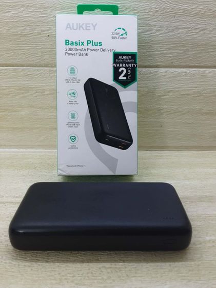 สุดคุ้มPOWER BANK 20000ma AUKEY  BASIX PLUS รุ่นใหม่รองรับชาร์จไวPD22.5w สภาพใหม่ ขาย900บาทจาก2090 รูปที่ 4