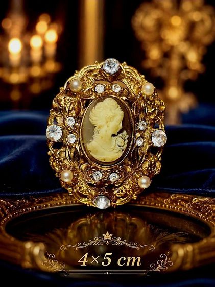 เข็มกลัดคามิโอโบราณ (Cameo Brooch) จากอังกฤษ