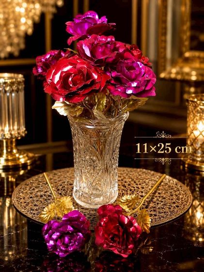 ดอกกุหลาบฟอยล์เมทัลลิก (Metallic Foil Artificial Roses ) จากต่างประเทศ