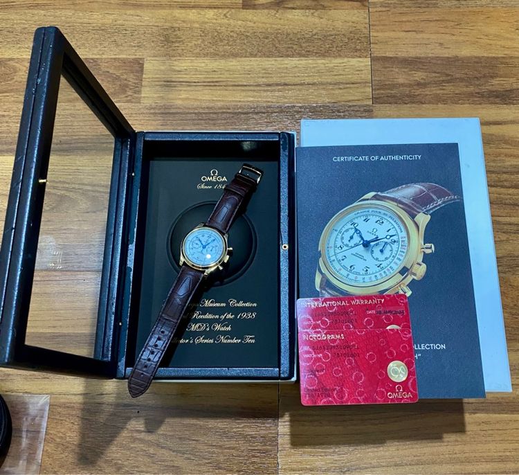 WTS OMEGA SPEEDMASTER MUSUEM COLLECTION NO.10 YG 18K NOS  รูปที่ 2