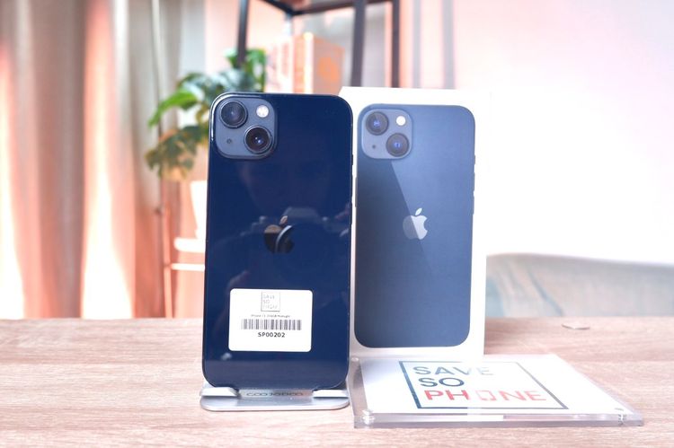 iPhone 13 256GB สี Midnight เครื่องสวย ราคาเพียง 11,500.- มีประกันร้าน 60วัน
