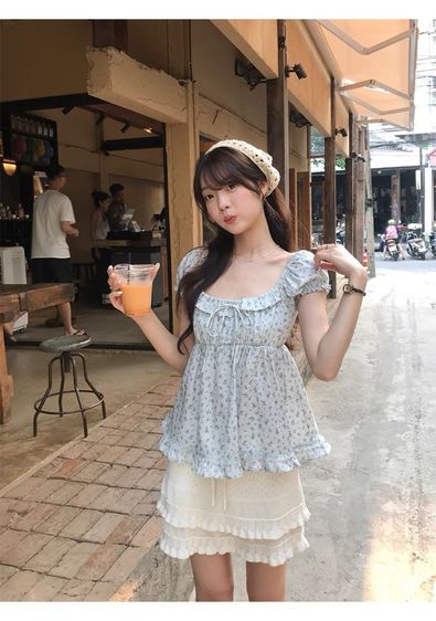 เสื้อแขนตุ๊กตาลายดอก รูปที่ 10