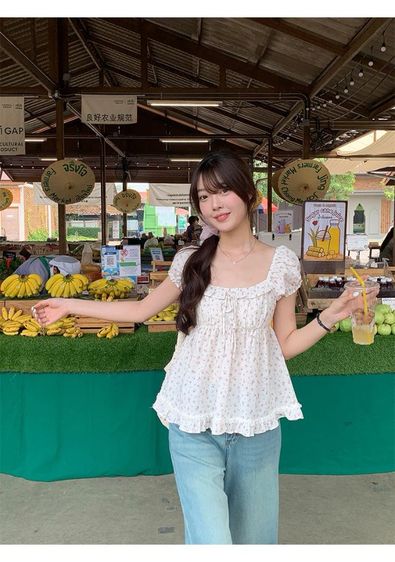 เสื้อแขนตุ๊กตาลายดอก รูปที่ 7