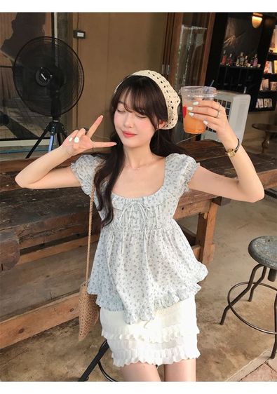 เสื้อแขนตุ๊กตาลายดอก รูปที่ 2