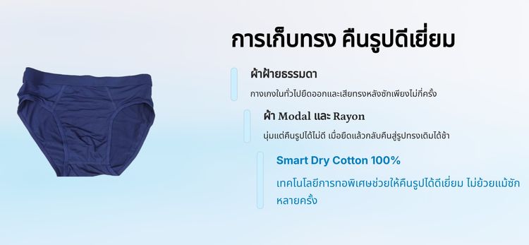 กางเกงชั้นในชาย เย็น ดี. 50 เปอร์เซ็นต์ เทคญี่ปุ่น l ApolloSpace-Eco รูปที่ 11