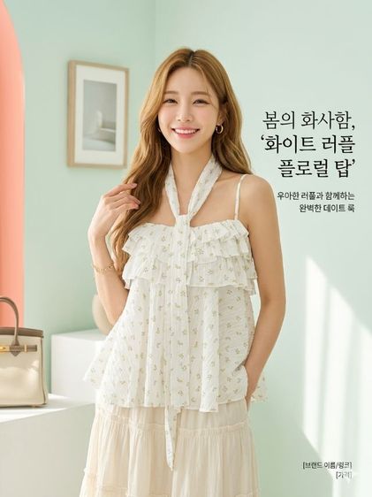 เสื้อสายเดี่ยวลายดอกไม้