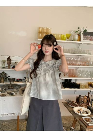 เสื้อคอบัวลายสก๊อต