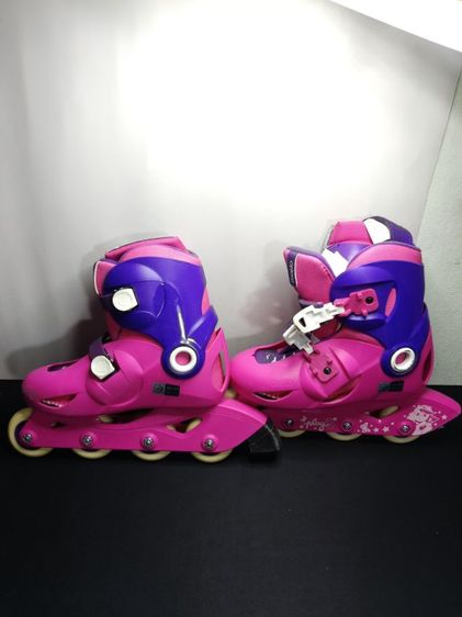 รองเท้าสเก็ตเด็ก Inline Skate O-X-E-L-O Play3 ไซส์ 32-34 (เท้า 20-21.5 ซม.) พร้อมชุดสนับเข้าเซ็ต สภาพดี