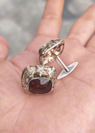 Cufflinks​ เงินแท้​ งานเก่างานนอก​ สวยจัดเลยครับ​ ราคาแบ่งปันครับ รูปที่ 4