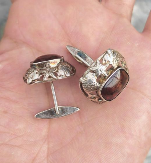 Cufflinks​ เงินแท้​ งานเก่างานนอก​ สวยจัดเลยครับ​ ราคาแบ่งปันครับ รูปที่ 5