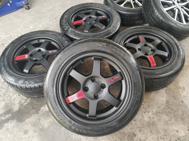 TE37 กว้าง 7 สีดำด้านพร้อมยางปี 23 รูปที่ 2