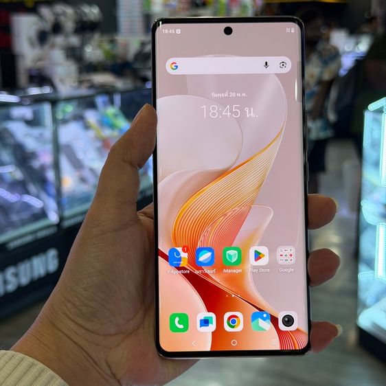ViVO V40 5G สีPeach เครื่องศูนย์ สภาพสวยมากๆ จอขนแมวนิดหน่อย จอ6.78นิ้ว แรม12รอม256 Snap7 Gen3 กล้อง50ล้าน(2ตัว)🔥🔥