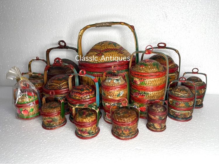 ตะกร้าจีน โบราณเก่าสะสมA13 รูปที่ 8