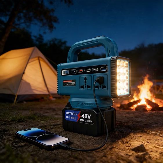 เครื่องแปลงไฟแบตเตอรี่ อินเวอร์เตอร์ไร้สาย อินเวอร์เตอร์ 300W เครื่องแปลงไฟจากแบตเครื่องมือช่าง รูปที่ 6