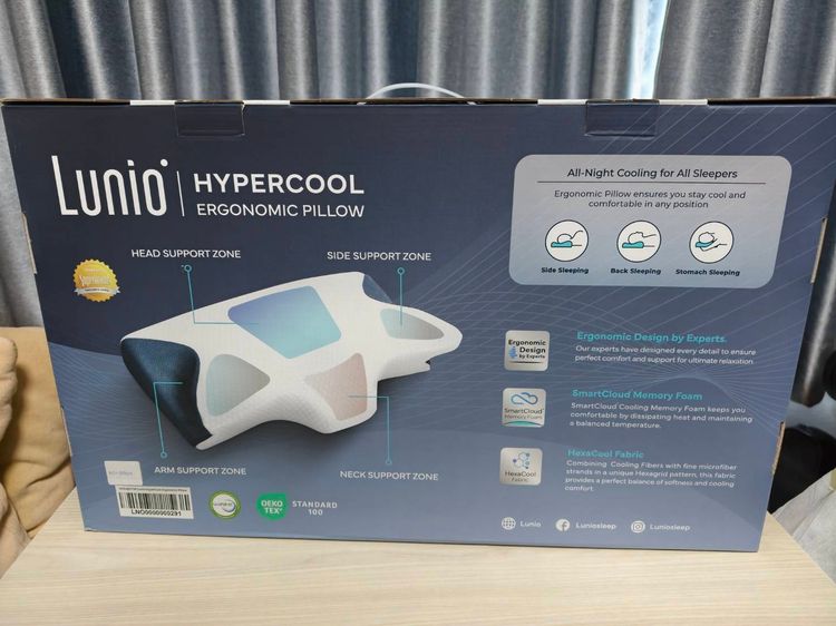 หมอนสุขภาพ HyperCool Smart Pillow หมอนผีเสื้อ หลับลึก เย็นX3 รูปที่ 2