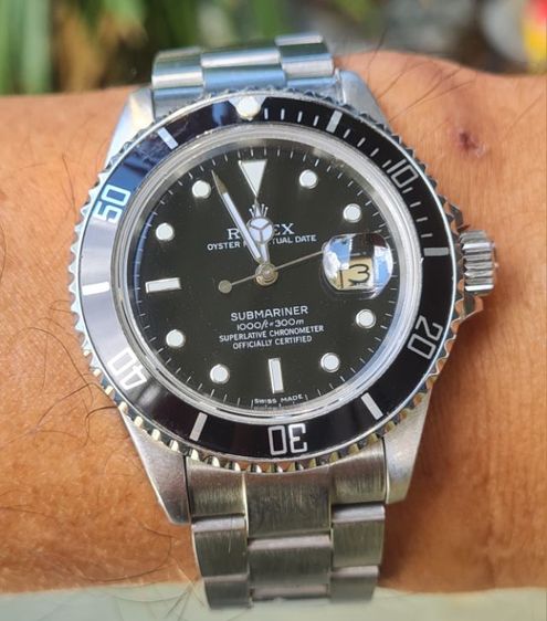เงิน นาฬิกาวินเทจดำน้ำ 300เมตร ROLEX รุ่น Submarine ref.16800 สภาพสะสมสวยๆ