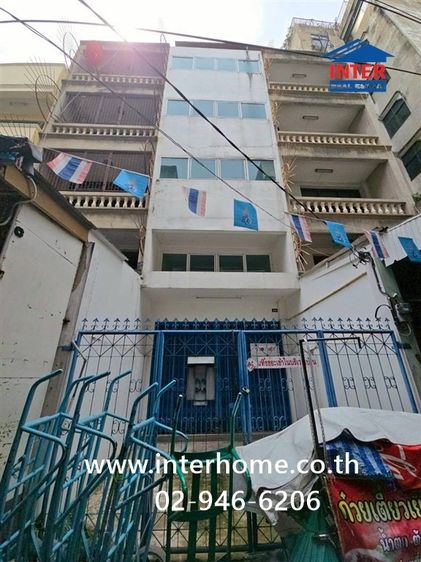 อาคารพาณิชย์ 5 ชั้น 13.4 ตร.ว. อาคารพาณิชย์ ใกล้โรงเรียนเผยอิง, ตลาดสำเพ็ง ซอยวานิช1 ตรอกชัยภูมิ ถนนทรงวาด ถนนเยาวราช เขตสัมพันธวงศ์ กรุงเทพ
